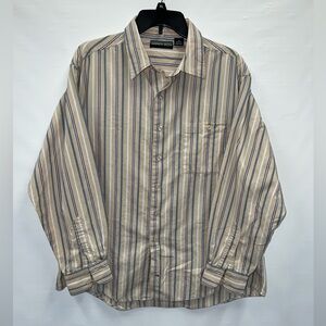 Andrew Fezza Shirt Mens Extra Large Multicolor Long Sleeve 100% Cotton Pocket